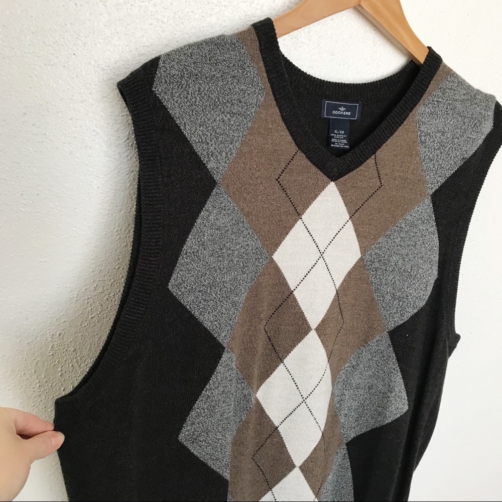 Dockers Argyle Sweater Vest Size XL - Picture 3 of 6